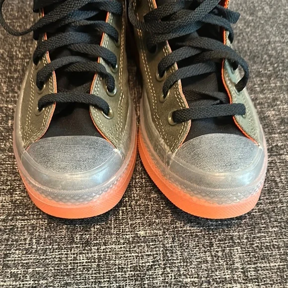 High-Top Converse - Olive/Orange/Black - Picture 4 of 9